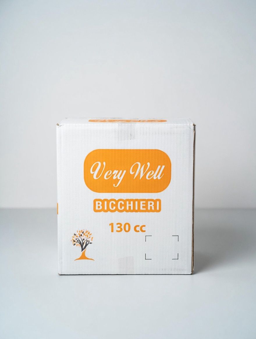 Bicchieri monouso Very Well 130cc Trasparenti PP - Confezione singola da 100pz