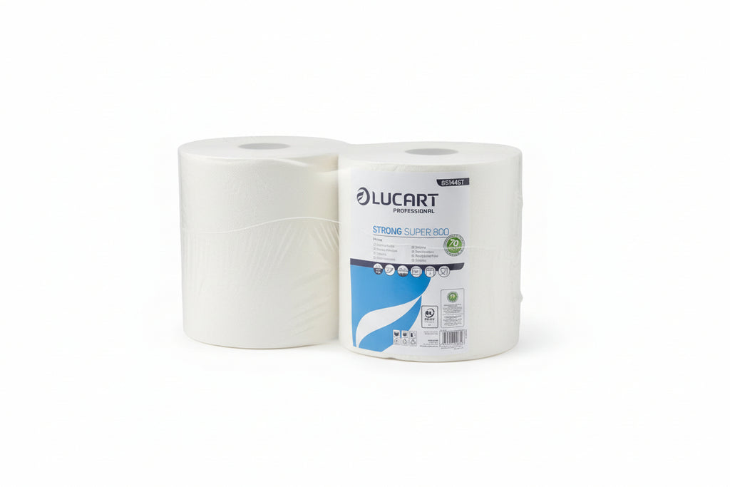 Lucart Strong Super 800-Bobina industriali a Rotolo 2 Veli Pura Cellulosa (Conf.2 Rotoli) 6KG