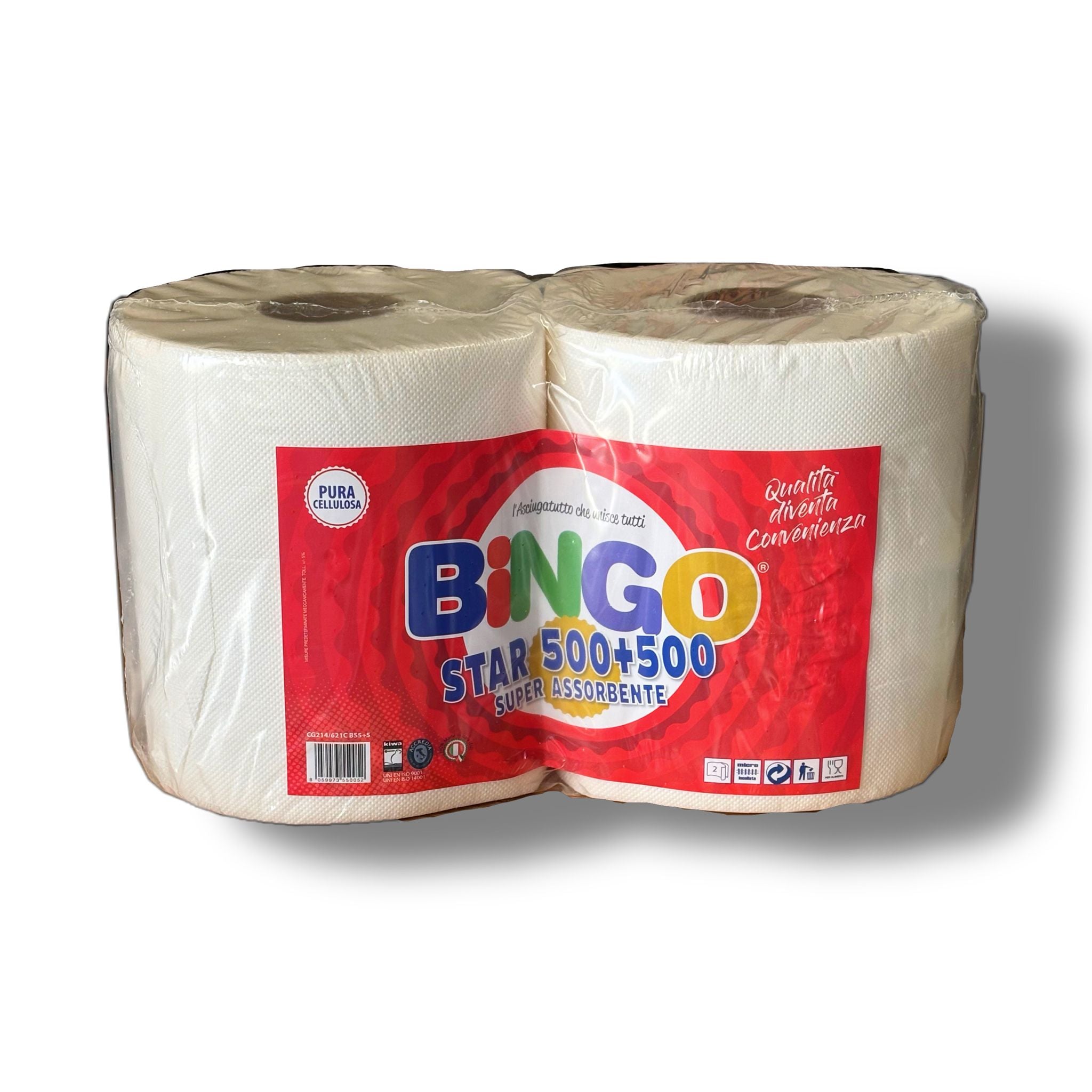 Bingo Star Super Assorbente 500+500 - Rotoli professionali Asciugamani